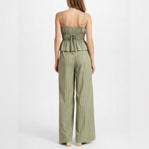 NWT | Camila Coelho Sage Green Two-Piece Set | Drawstring Top & Pants | Size M